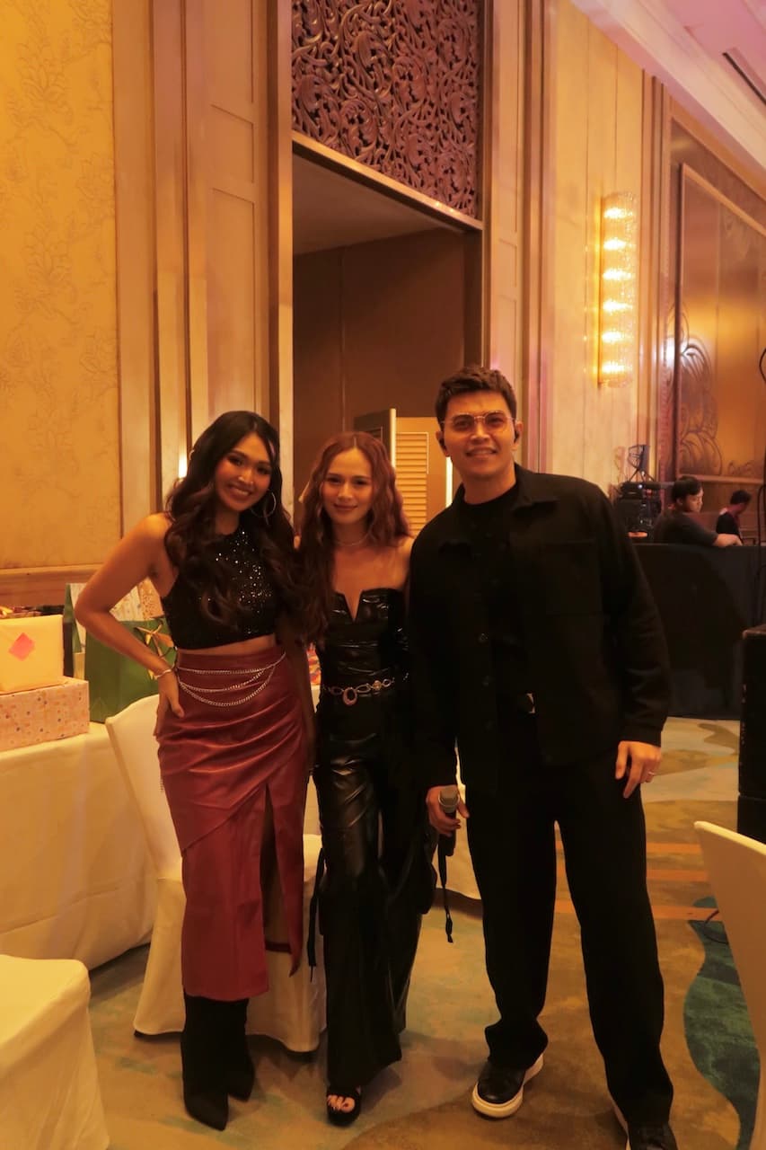 Lyra with friends at an evening event