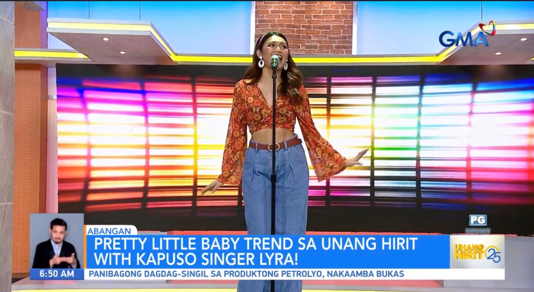 Lyra guesting on GMA's Unang Hirit